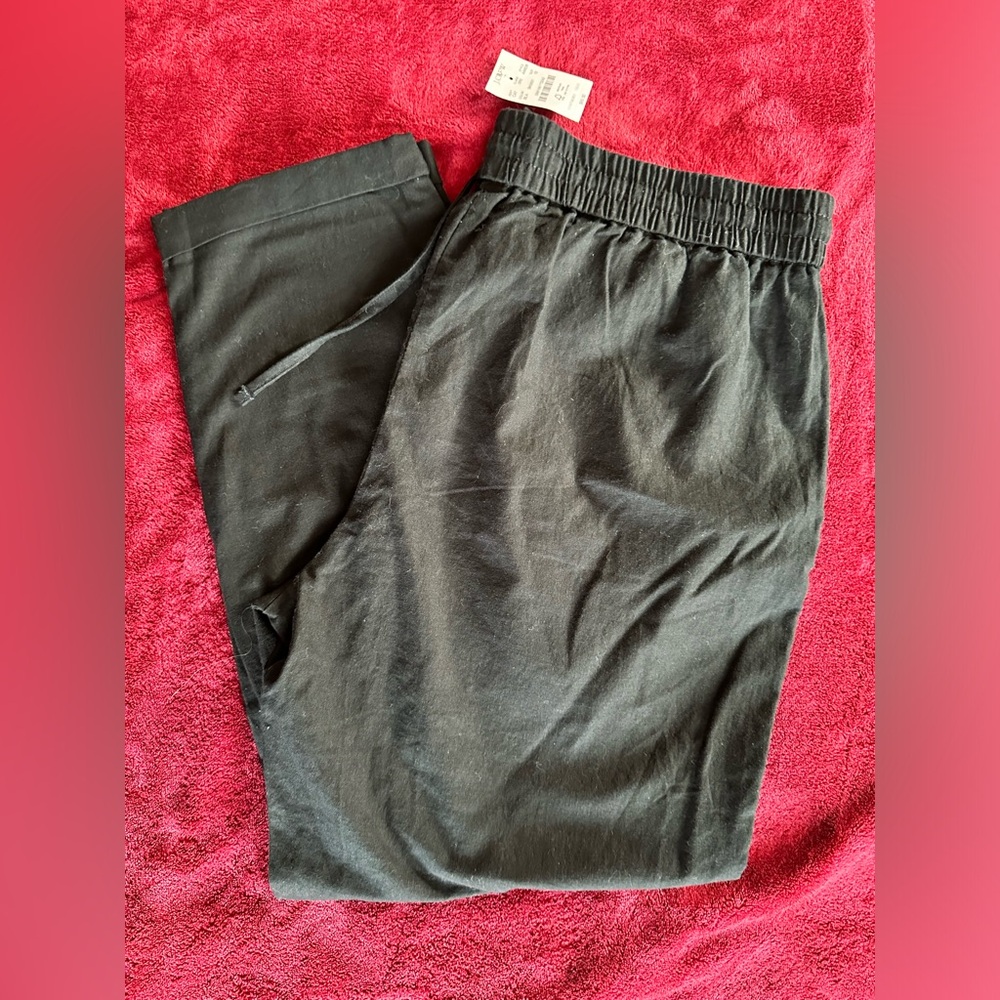 Women’s J Crew black linen pants, NWT 🖤